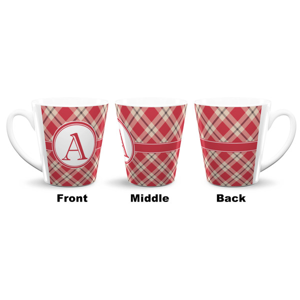 Red & Tan Plaid 12 Oz Latte Mug - Approval