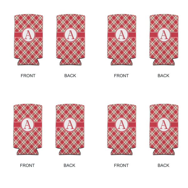 Red & Tan Plaid 12oz Tall Can Sleeve - Set of 4 - APPROVAL
