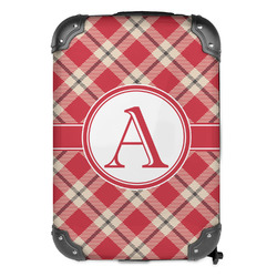 Red & Tan Plaid Kids Hard Shell Backpack (Personalized)