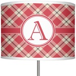 Red & Tan Plaid 13" Drum Lamp Shade (Personalized)