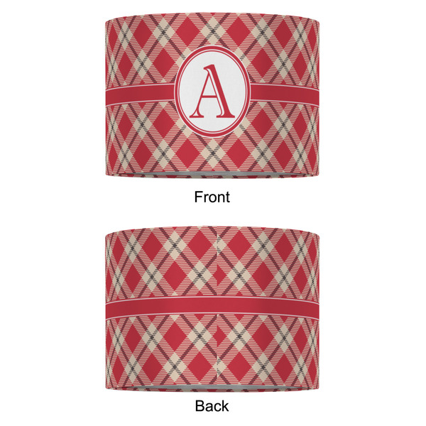 Red & Tan Plaid 16" Drum Lampshade - APPROVAL (Fabric)