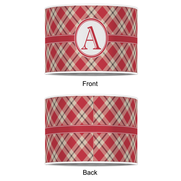 Red & Tan Plaid 16" Drum Lampshade - APPROVAL (Poly Film)