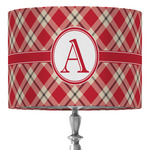 Red & Tan Plaid 16" Drum Lamp Shade - Fabric (Personalized)