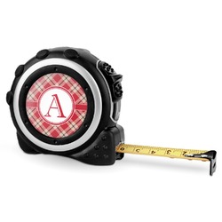 Red & Tan Plaid Tape Measure - 16 Ft (Personalized)