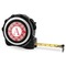 Red & Tan Plaid 16 Foot Black & Silver Tape Measures - Front