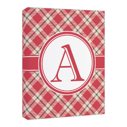 Red & Tan Plaid Canvas Print - 16x20 (Personalized)