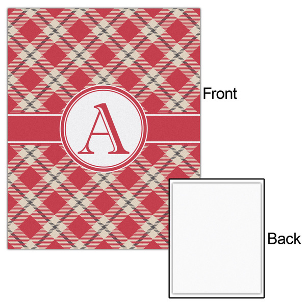Red & Tan Plaid 16x20 - Matte Poster - Front & Back