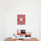 Red & Tan Plaid 16x20 - Matte Poster - On the Wall