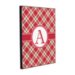 Red & Tan Plaid Wood Prints (Personalized)