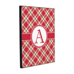 Red & Tan Plaid Wood Prints (Personalized)