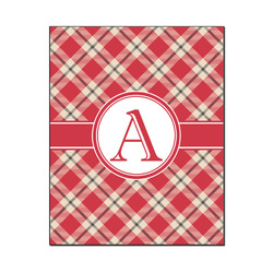 Red & Tan Plaid Wood Print - 16x20 (Personalized)
