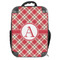 Red & Tan Plaid 18" Hard Shell Backpacks - FRONT