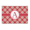 Red & Tan Plaid 2'x3' Patio Rug - Front/Main