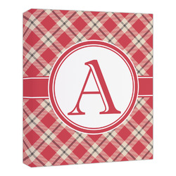 Red & Tan Plaid Canvas Print - 20x24 (Personalized)