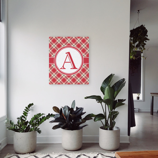 Red & Tan Plaid 20x24 - Canvas Print - In Context