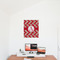Red & Tan Plaid 20x24 - Matte Poster - On the Wall