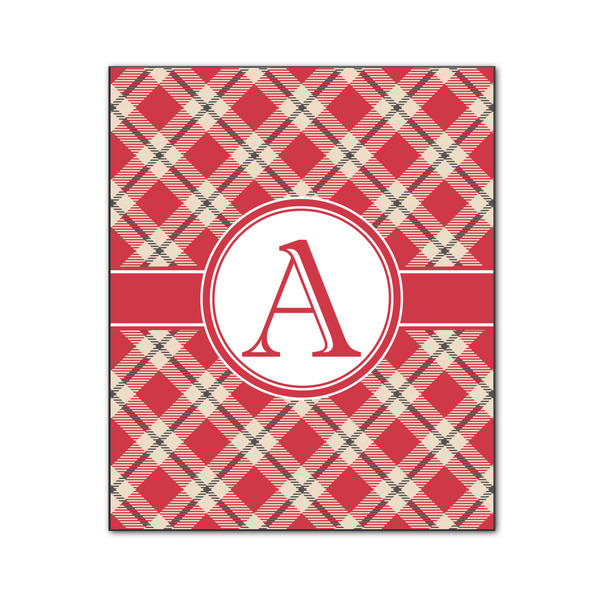 Red & Tan Plaid 20x24 Wood Print - Front View