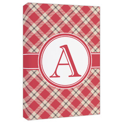 Red & Tan Plaid Canvas Print - 20x30 (Personalized)