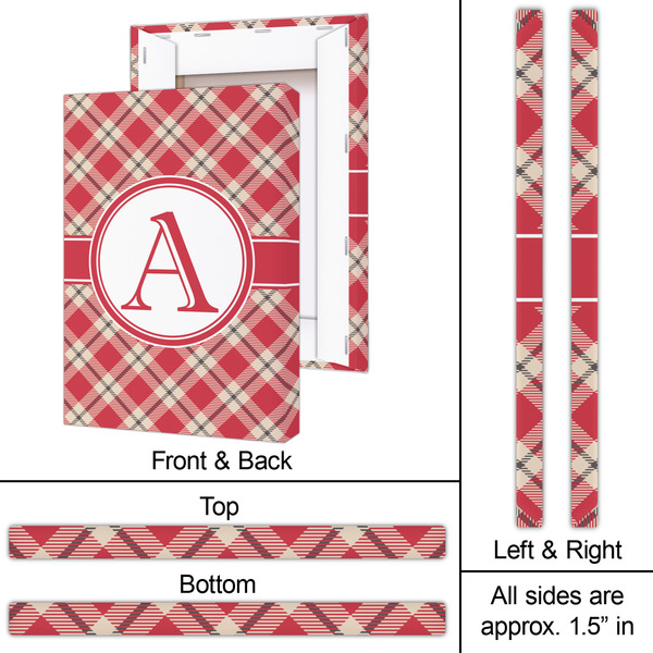 Red & Tan Plaid 20x30 - Canvas Print - Approval