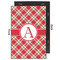 Red & Tan Plaid 20x30 Wood Print - Front & Back View