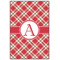 Red & Tan Plaid Wood Print - 20x30 (Personalized)