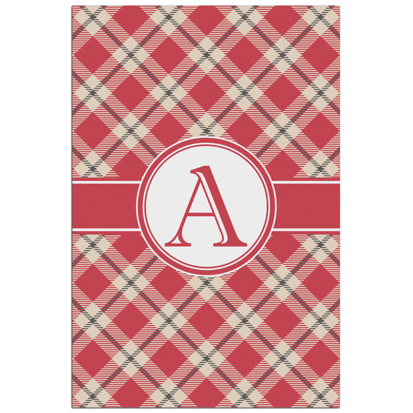 Custom Red & Tan Plaid Poster - Matte - 24x36 (Personalized)