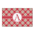 Red & Tan Plaid 3' x 5' Indoor Area Rug (Personalized)