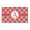 Red & Tan Plaid 3' x 5' Patio Rug (Personalized)