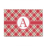 Red & Tan Plaid 4' x 6' Patio Rug (Personalized)