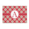 Red & Tan Plaid 4' x 6' Patio Rug (Personalized)