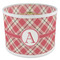 Red & Tan Plaid 8" Drum Lampshade - ANGLE Poly-Film
