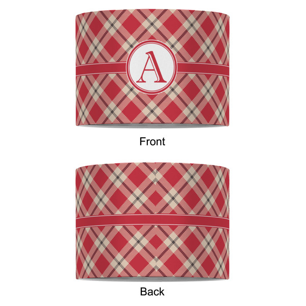 Red & Tan Plaid 8" Drum Lampshade - APPROVAL (Fabric)