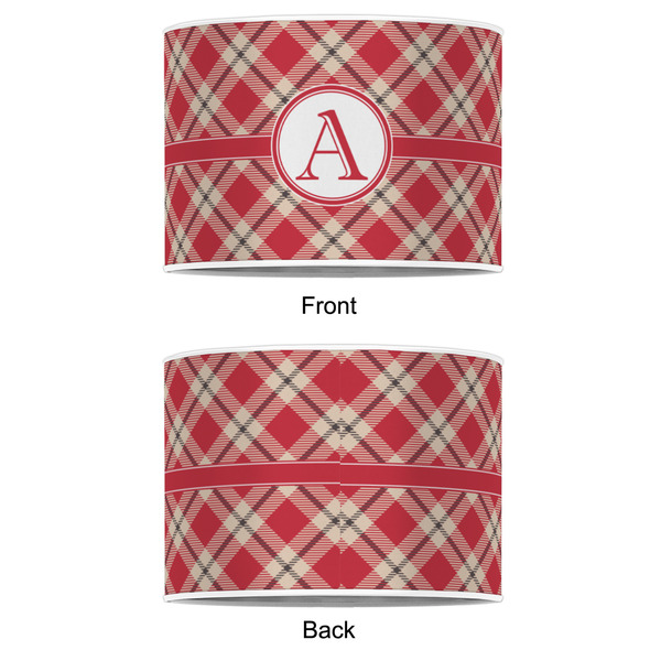 Red & Tan Plaid 8" Drum Lampshade - APPROVAL (Poly Film)