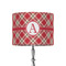 Red & Tan Plaid 8" Drum Lamp Shade - Fabric (Personalized)
