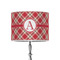 Red & Tan Plaid 8" Drum Lamp Shade - Poly-film (Personalized)