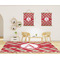Red & Tan Plaid 8'x10' Indoor Area Rugs - IN CONTEXT