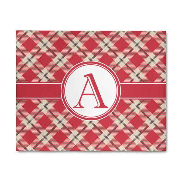 Custom Red & Tan Plaid 8' x 10' Indoor Area Rug (Personalized)