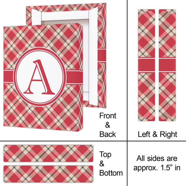 Red & Tan Plaid 8x10 - Canvas Print - Approval
