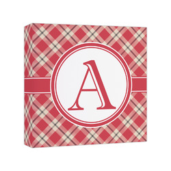 Red & Tan Plaid Canvas Print - 8x8 (Personalized)