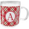 Red & Tan Plaid Dinner Set - 4 Pc (Personalized)