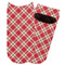 Red & Tan Plaid Adult Ankle Socks