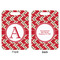 Red & Tan Plaid Aluminum Luggage Tag (Front + Back)