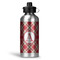Red & Tan Plaid Aluminum Water Bottle