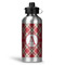 Red & Tan Plaid Water Bottles - 20 oz - Aluminum (Personalized)