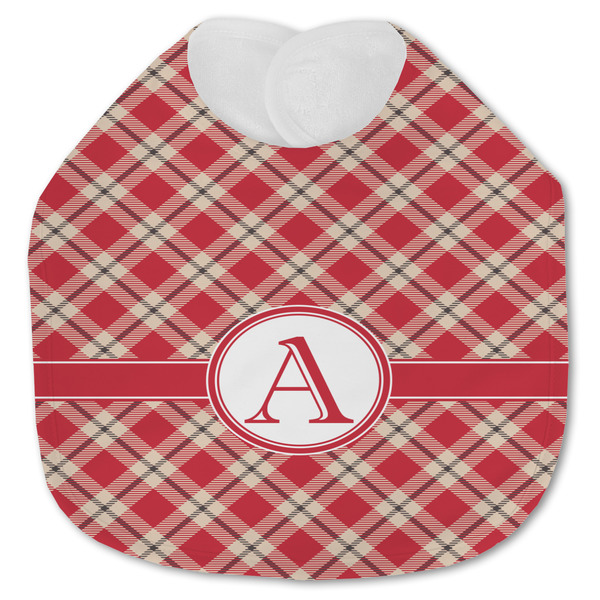 Red & Tan Plaid Baby Bib - AFT closed