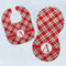 Red & Tan Plaid Baby Bib & Burp Set w/ Initial