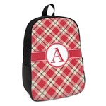 Red & Tan Plaid Kids Backpack (Personalized)