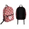 Red & Tan Plaid Backpack front and back - Apvl