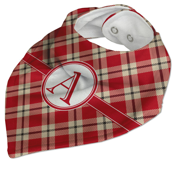 Red & Tan Plaid Bandana Closed