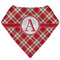 Red & Tan Plaid Bandana Bib (Personalized)